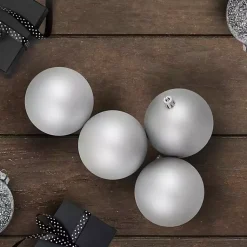 Christmas Ornaments>Kirklands Home Matte Shatterproof Ornaments, Set of 32 Silver