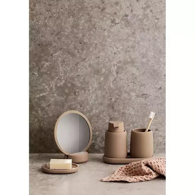 Kirklands Home Matte Modernity Ceramic Soap Dispenser Tan Online