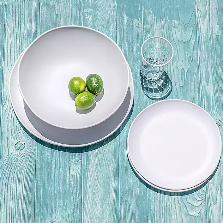 Kirklands Home Matte Melamine Coupe Serving Platter White Sale