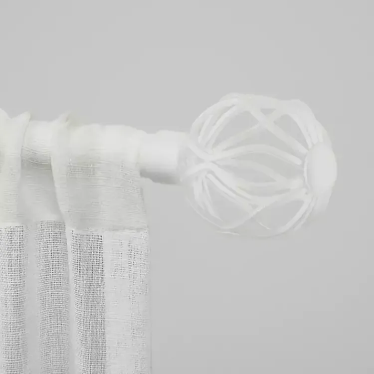 Kirklands Home Matte White Open Sphere Curtain Rod, 72 in. Sale