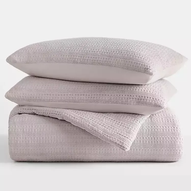 Kirklands Home Mauve Waffle Ultra-Soft 3-pc. King Comforter Set Pink Discount