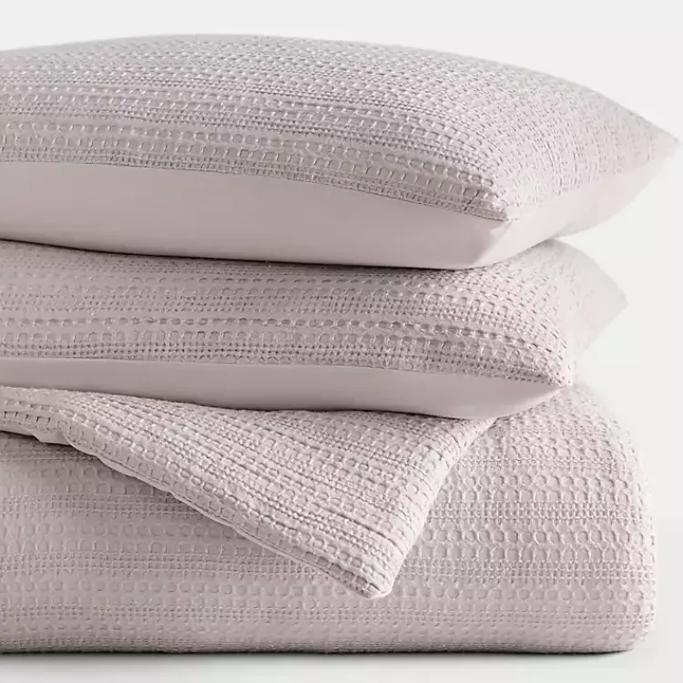 Kirklands Home Mauve Waffle Ultra-Soft 3-pc. King Comforter Set Pink Discount