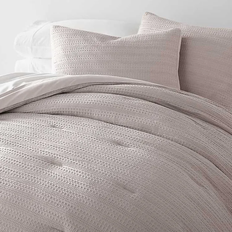 Kirklands Home Mauve Waffle Ultra-Soft 3-pc. King Comforter Set Pink Discount