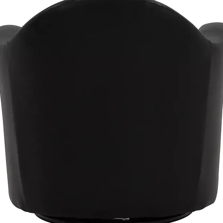 Kirklands Home Max Faux Leather Swivel Club Accent Chair Black Hot
