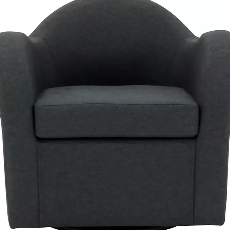 Kirklands Home Max Swivel Club Accent Chair Gray New