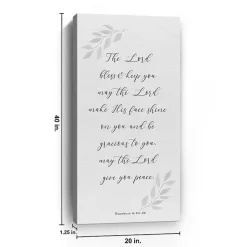 Kirklands Home May the Lord Give You Peace Canvas Art Print White Outlet