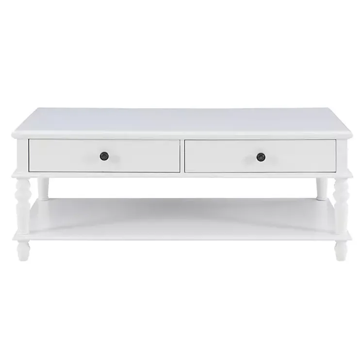 Kirklands Home McGhie 2-Drawer Coffee Table White Discount