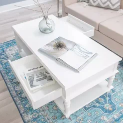 Kirklands Home McGhie 2-Drawer Coffee Table White Discount