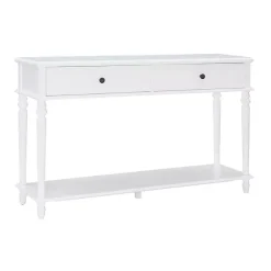 Kirklands Home McGhie 2-Drawer Console Table White
