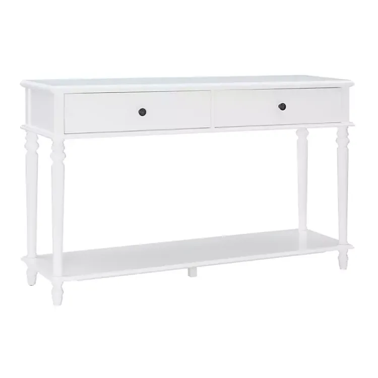 Kirklands Home McGhie 2-Drawer Console Table White