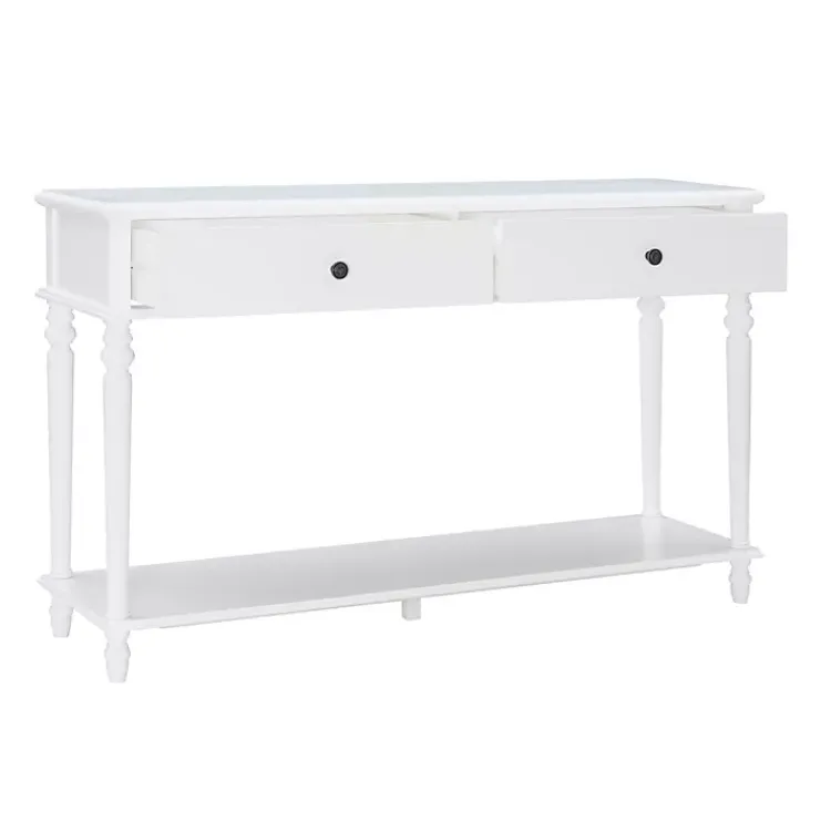 Kirklands Home McGhie 2-Drawer Console Table White