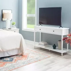 Kirklands Home McGhie 2-Drawer Console Table White