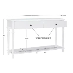 Kirklands Home McGhie 2-Drawer Console Table White
