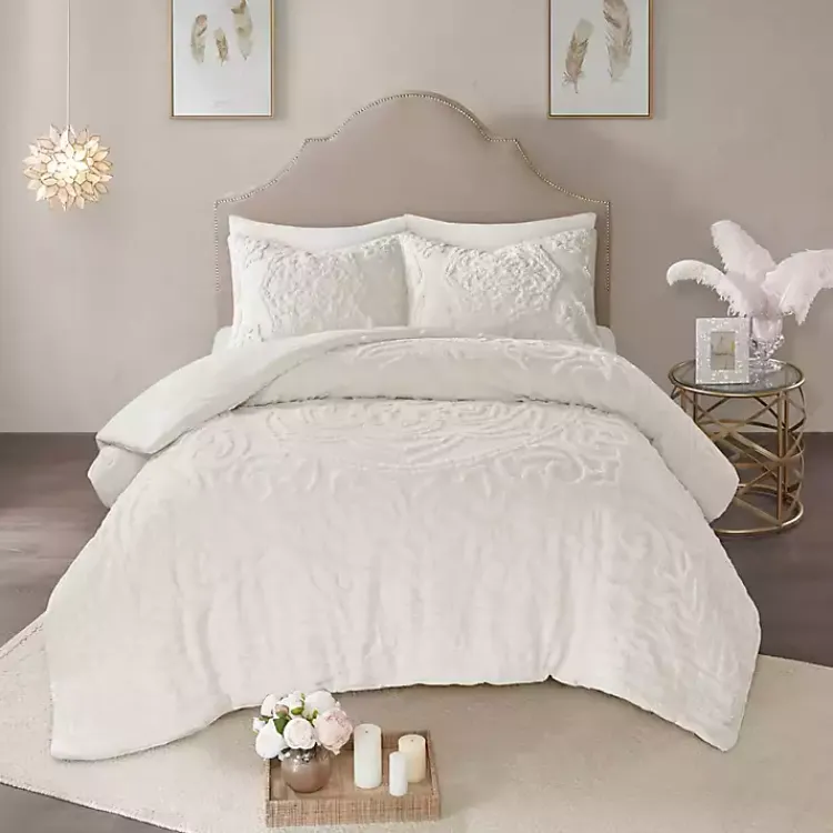 Kirklands Home Medallion California King 3-pc. Comforter Set White Clearance