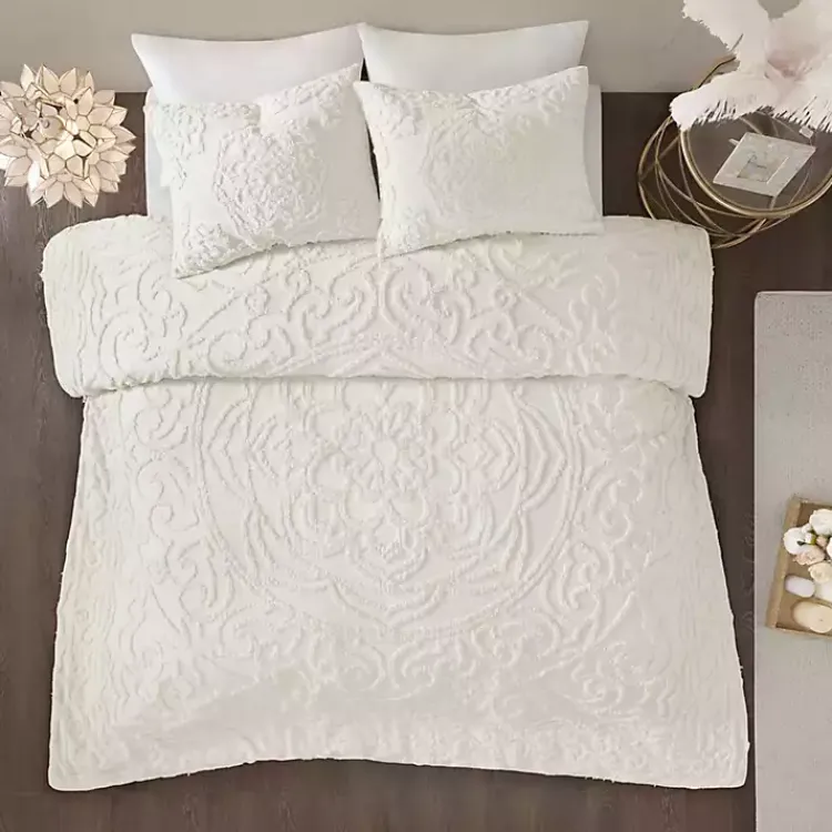Kirklands Home Medallion California King 3-pc. Comforter Set White Clearance