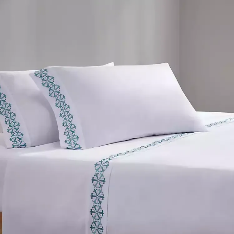 Kirklands Home Medallion Hem Microfiber 4-pc. Full Sheet Set Sale