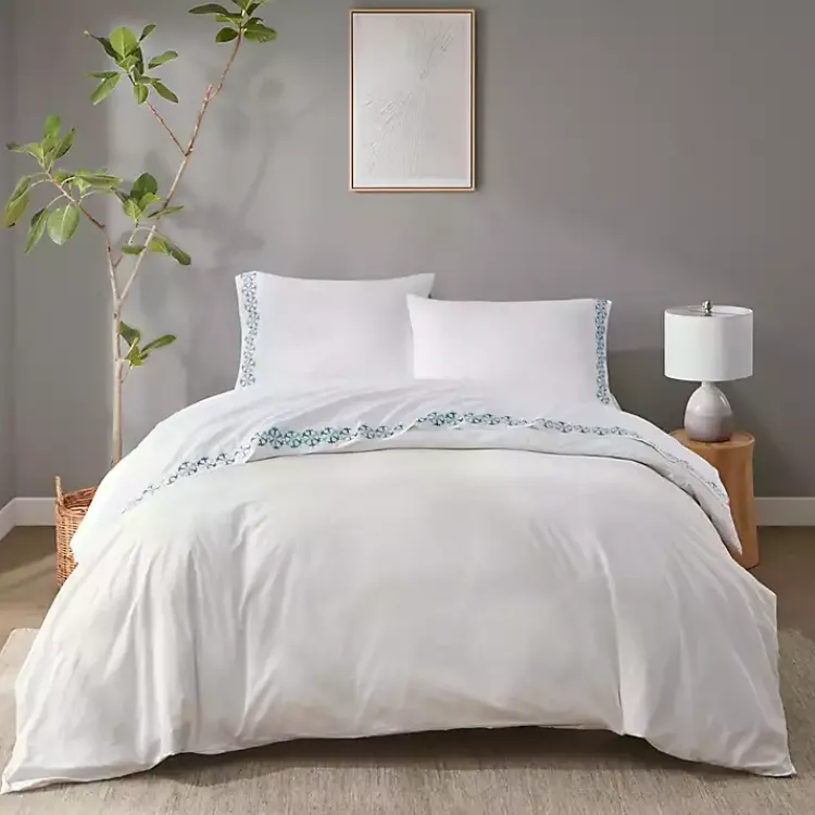 Kirklands Home Medallion Hem Microfiber 4-pc. Full Sheet Set Sale