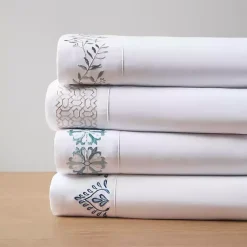 Kirklands Home Medallion Hem Microfiber 4-pc. Full Sheet Set Sale