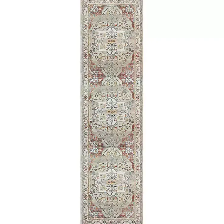 Kirklands Home Medallion Ivory Rust Runner, 2x8 Online