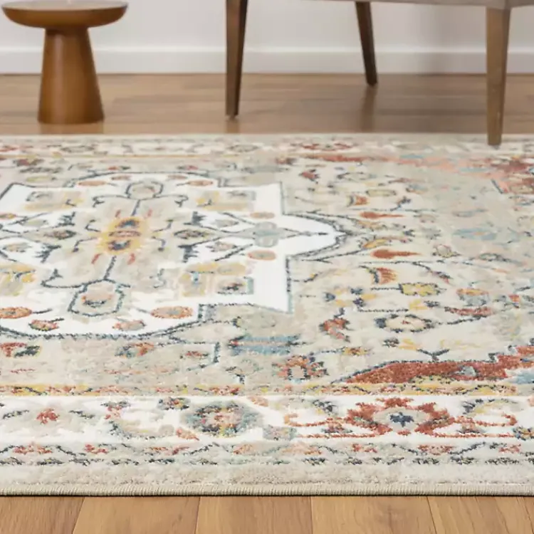 Kirklands Home Medallion Ivory Rust Runner, 2x8 Online