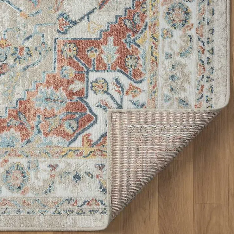 Kirklands Home Medallion Ivory Rust Runner, 2x8 Online