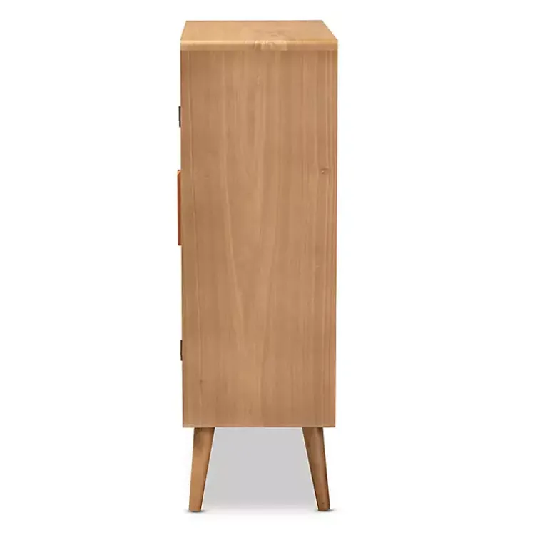 Kirklands Home Medium Oak Rattan 2-Door Cabinet Outlet