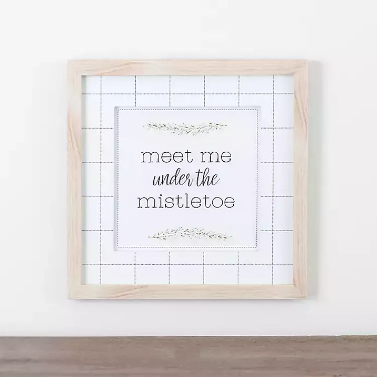 Christmas Art & Wall Decor>Kirklands Home Meet Me Under The Mistletoe Wall Plaque