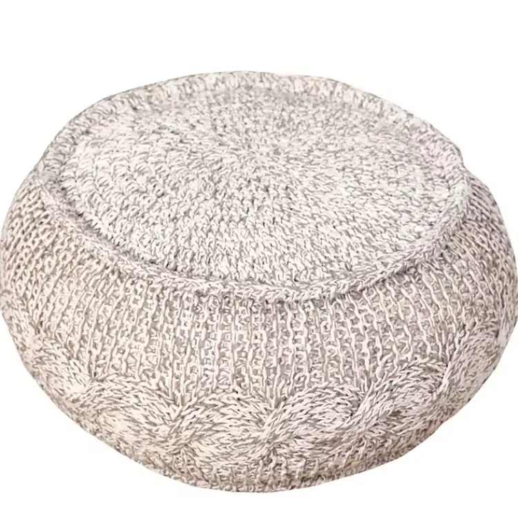 Poufs & Floor Cushions>Kirklands Home Melange Cable Knit Pouf