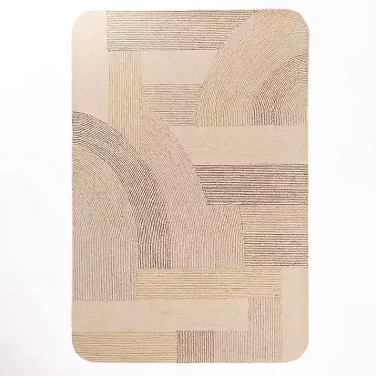 Kirklands Home Merced Rounded Corners Area Rug, 7x9 Tan