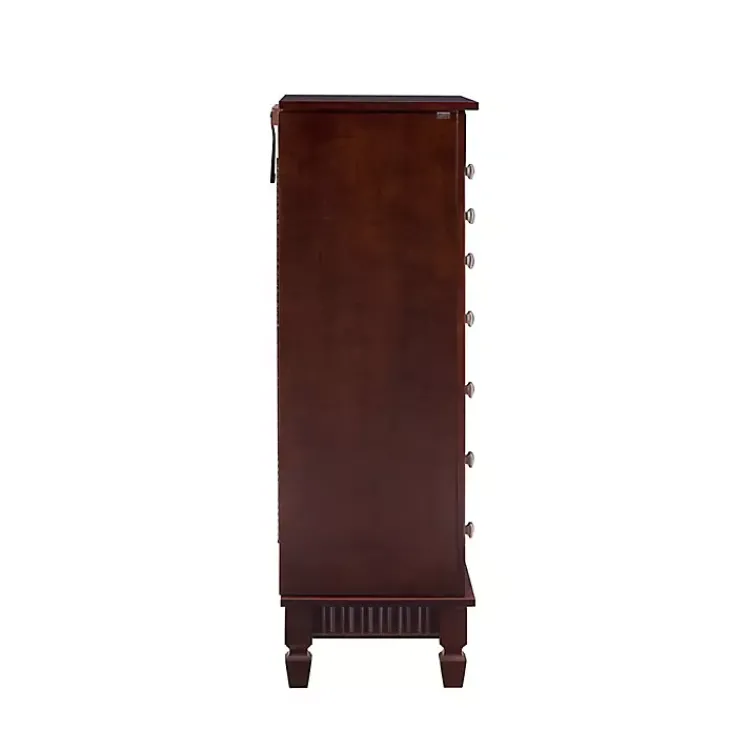 Kirklands Home Merlot Wood 7-Drawer Joslyn Jewelry Armoire Brown Outlet