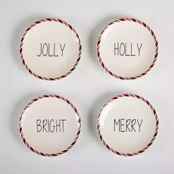 Christmas Dining & Entertaining>Kirklands Home Merry & Bright Appetizer Plates, Set of 4