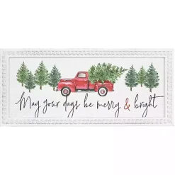 Christmas Art & Wall Decor>Kirklands Home Merry & Bright Beaded Frame Wall Plaque