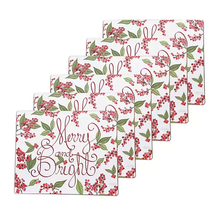 Christmas Dining & Entertaining>Kirklands Home Merry & Bright Hardboard Placemats, Set of 6