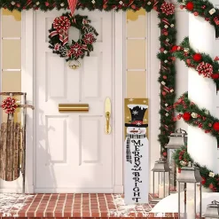Outdoor Christmas Decorations>Kirklands Home Merry & Bright Snowman Porch Board White