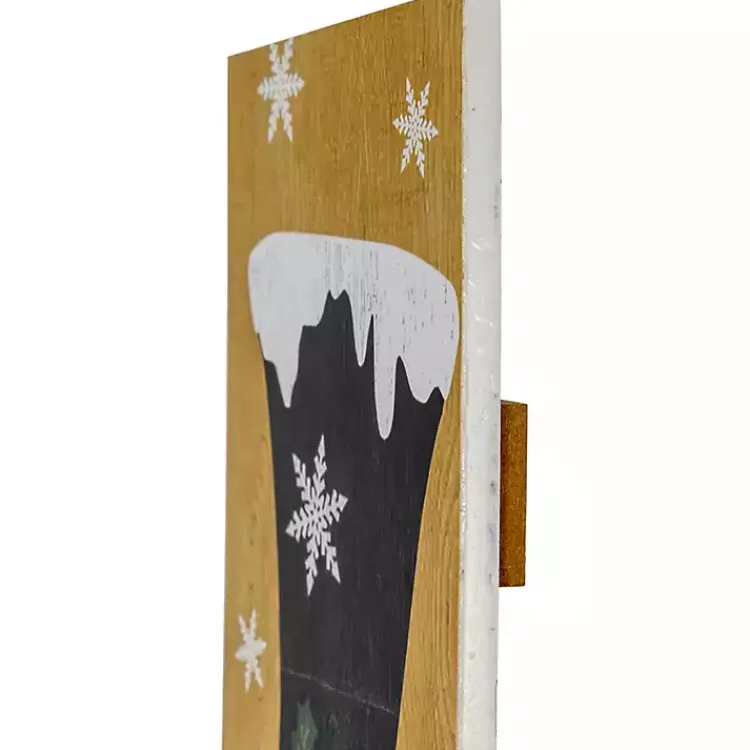 Outdoor Christmas Decorations>Kirklands Home Merry & Bright Snowman Porch Board White