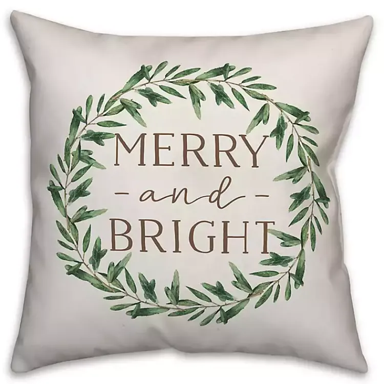 Christmas Pillows>Kirklands Home Merry and Bright Buffalo Check Reverse Pillow