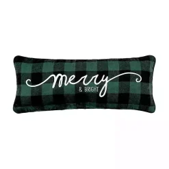 Christmas Pillows>Kirklands Home Merry and Bright Buffalo Check Lumbar Pillow