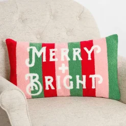 Pillows>Kirklands Home Merry and Bright Striped Pillow