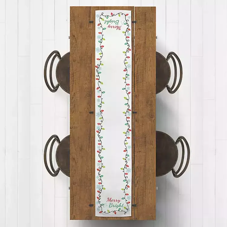 Kirklands Home Merry and Bright with Lights Table Runner, 72 in. Multi Online