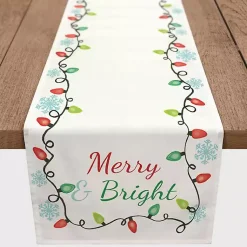 Kirklands Home Merry and Bright with Lights Table Runner, 90 in. Multi Best