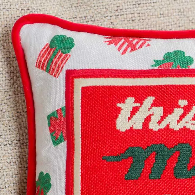 Pillows>Kirklands Home Merry as I Get Needlepoint Pillow