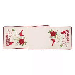 Christmas Dining & Entertaining>Kirklands Home Merry Christmas Cardinals Table Runner