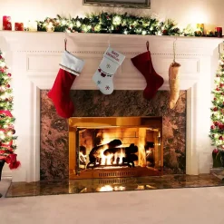 Christmas Stockings & Stocking Holders>Kirklands Home Merry Christmas Clothesline Stocking White