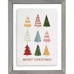 Christmas Art & Wall Decor>Kirklands Home Merry Christmas Colorful Trees Framed Art Print