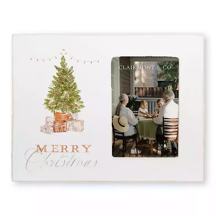 Christmas Decorations>Kirklands Home Merry Christmas Cottage Tree Picture Frame, 4x6