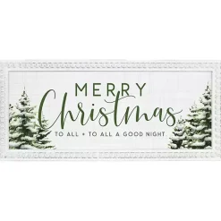 Christmas Art & Wall Decor>Kirklands Home Merry Christmas Evergreen Beaded Frame Wall Plaque