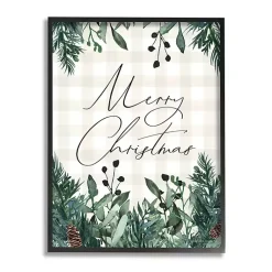 Christmas Art & Wall Decor>Kirklands Home Merry Christmas Greenery Wall Plaque