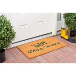 Outdoor Christmas Decorations>Kirklands Home Merry Christmas Holly Sprig Doormat