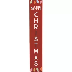 Outdoor Christmas Decorations>Kirklands Home Merry Christmas Lights Porch Board Red