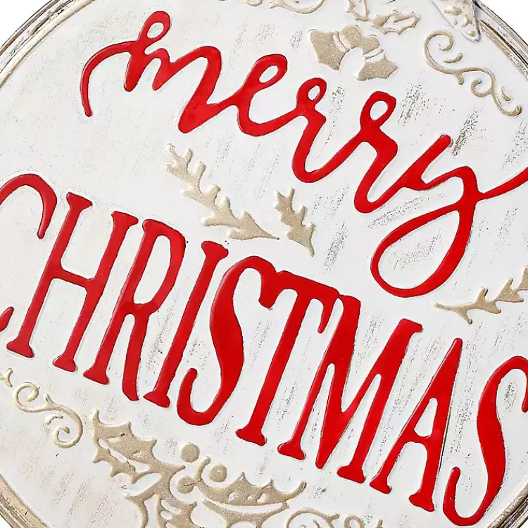 Christmas Art & Wall Decor>Kirklands Home Merry Christmas Metal Ornament Wall Plaque